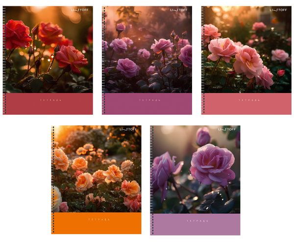 Тетрадь Listoff После дождя A5 клетка 80 л, 1 шт в ассортименте