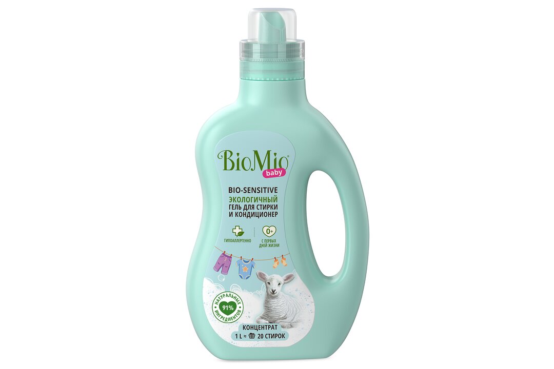 

Гель-кондиционер Biomio Baby для стирки детского белья 1000 мл