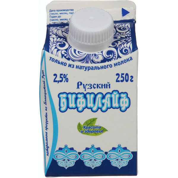 Бифилайф кисломолочный Рузское молоко 2,5%