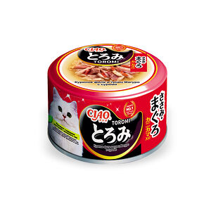 Влажный корм для кошек Inaba Ciao Toromi Куриное филе и тунец магуро с добавлением сурими в бульоне 80г