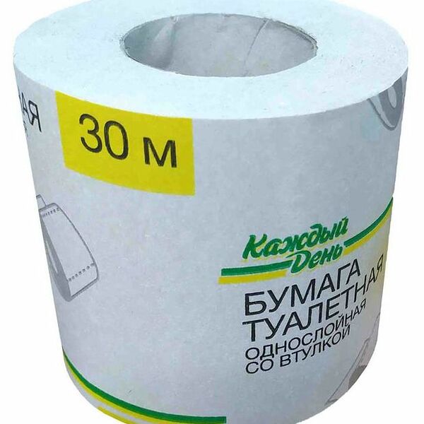 Туалетная бумага Каждый день 1 слой, 1 рулон