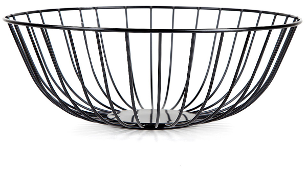 Фруктовница Nouvelle Daily черная, d 27 см h 10 см