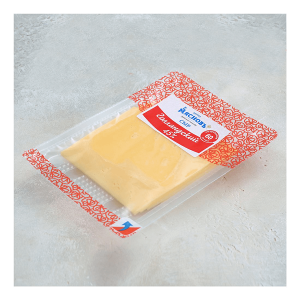 Сыр Голландский полутвердый 45% МясновЪ Ферма нарезка созревание 60 суток