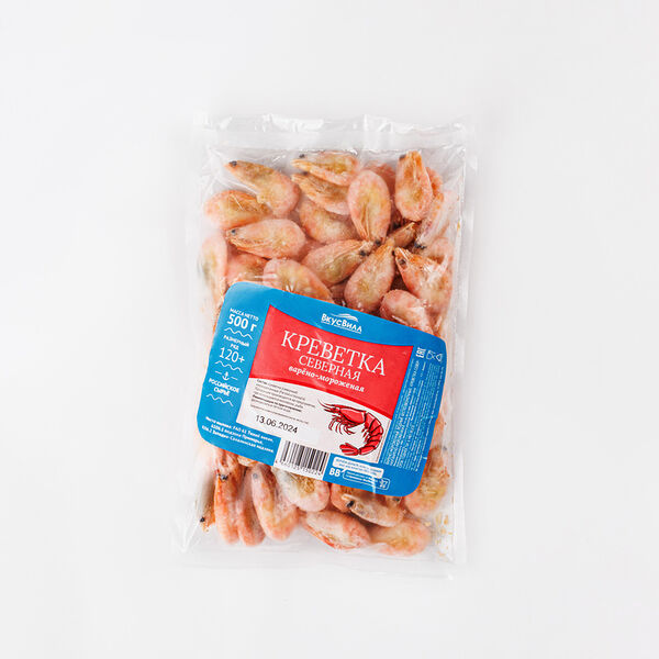 Креветки северные Вкусвилл варено-мороженые 120+