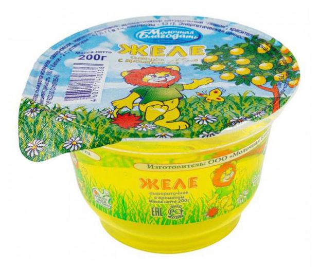 

Желе сывороточное Молочная Благодать со вкусом лимона, без змж 200 г