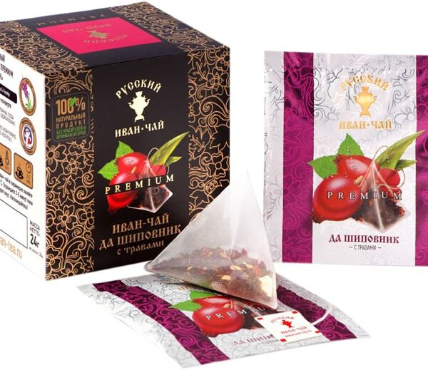 Напиток чайный Русский Иван-чай Premium да шиповник 12*2г