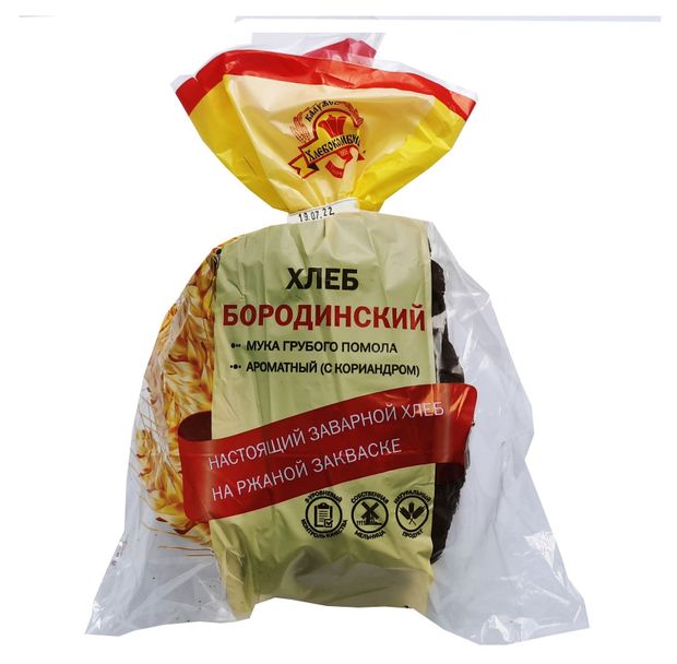 

Хлеб Калужский хлебокомбинат Бородинский нарезка 300 г