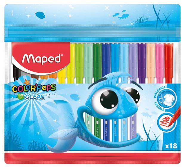 

Набор фломастеров Maped Color Peps Ocean 18 шт