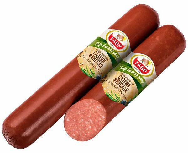 Колбаса варено-копченая Тавр Салями Финская с можжевельником вес