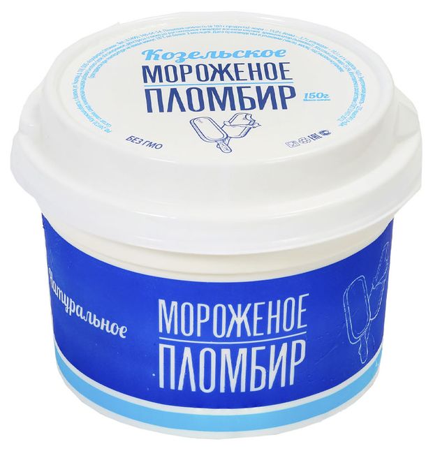 

Мороженое Козельское молоко пломбир ванильный 15% 150 г