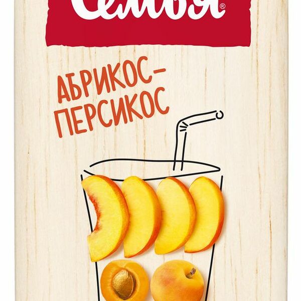 Напиток сокосодержащий Моя семья Абрикос-Персикос яблоко-абрикос-персик