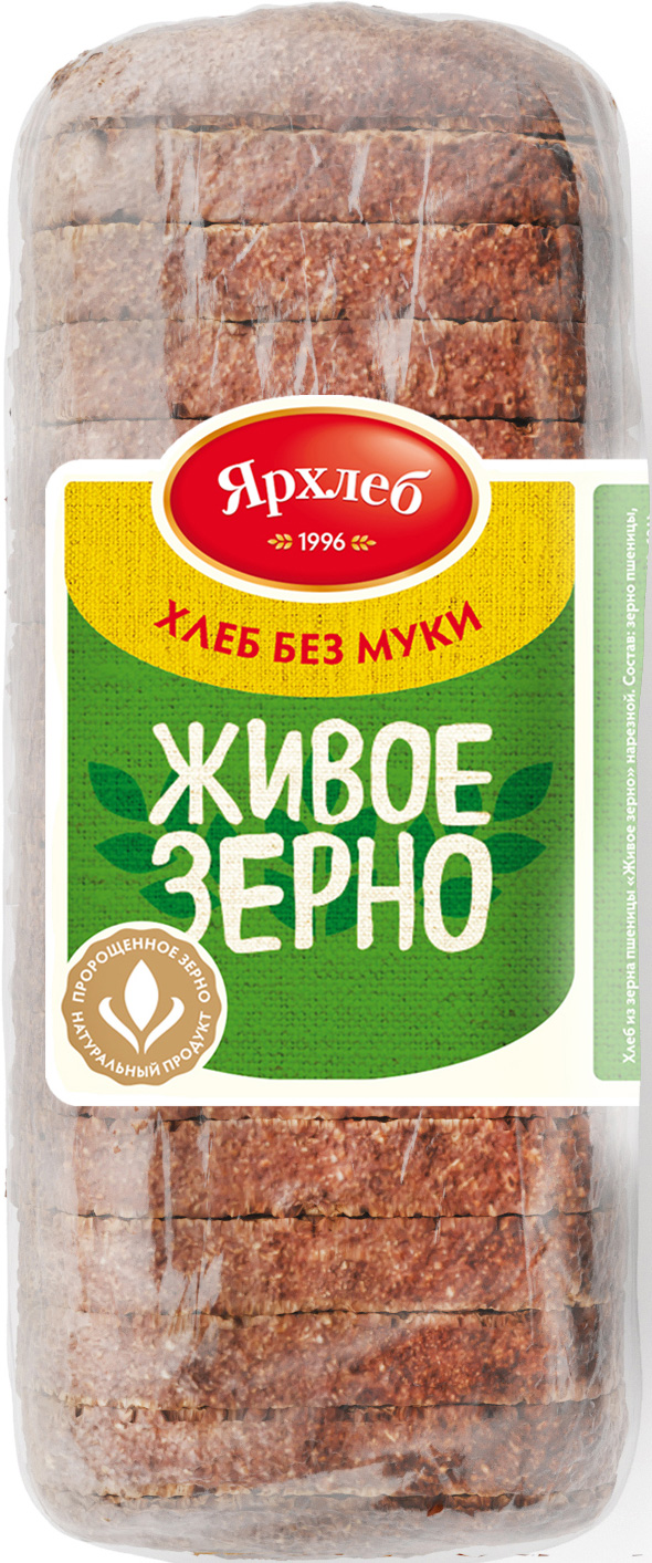 

Хлеб Ярхлеб Живое зерно нарезка