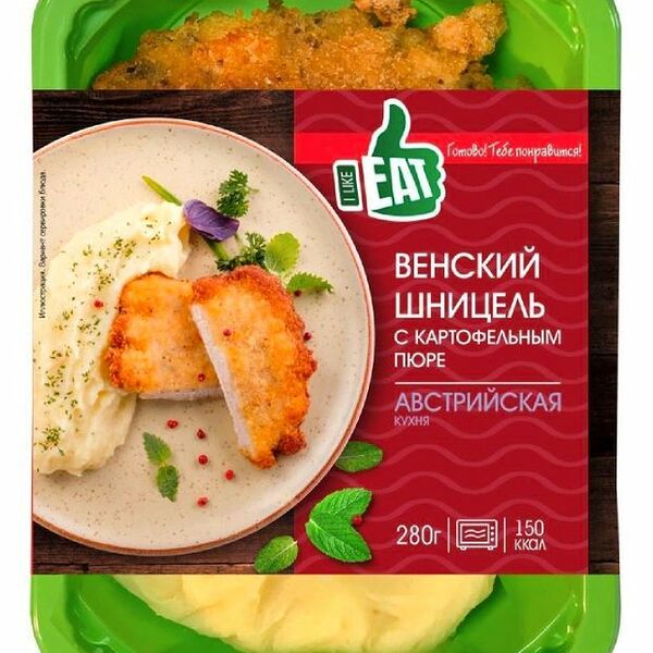 Шницель Великоросс Венский с картофельным пюре 280г