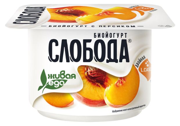 

Биойогурт Слобода персик 2.9%, 125 г