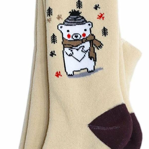 Колготки для девочки Носик Медвежонок махровые, р 92-98