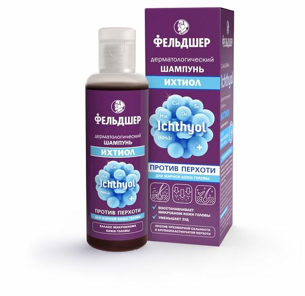 Фельдшер Шампунь Дерматологический против перхоти Ихтиол 125 мл