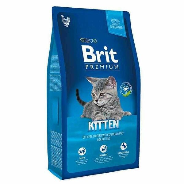 Корм для котят Brit Premium Нежная курица в соусе из лосося