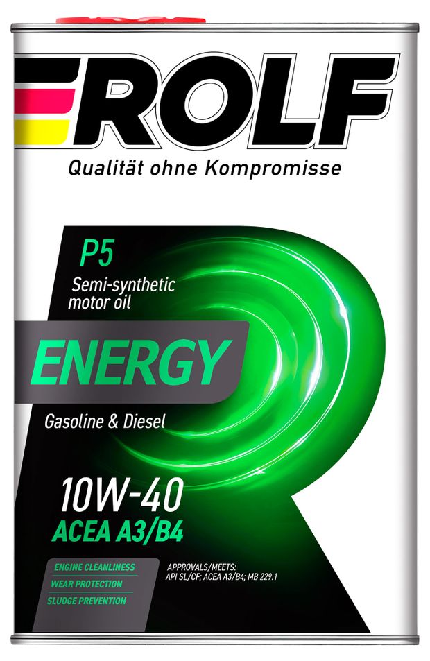 

Масло моторное Rolf GT Sae 10W-40 полусинтетическое 4 л