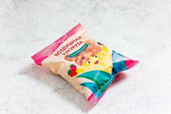 Кукуруза воздушная с клубникой