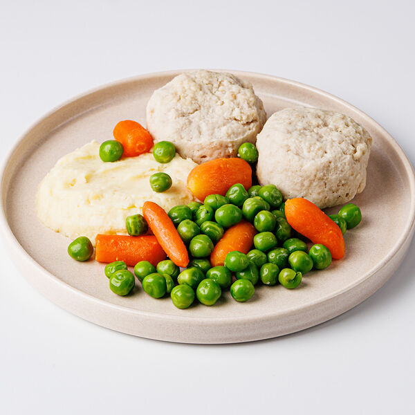 Биточки из кролика с пюре из сельдерея и картофеля