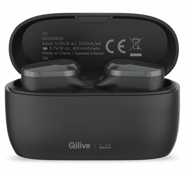 Наушники беспроводные Qilive TWS Sport 1125 с функцией Bluetooth черные