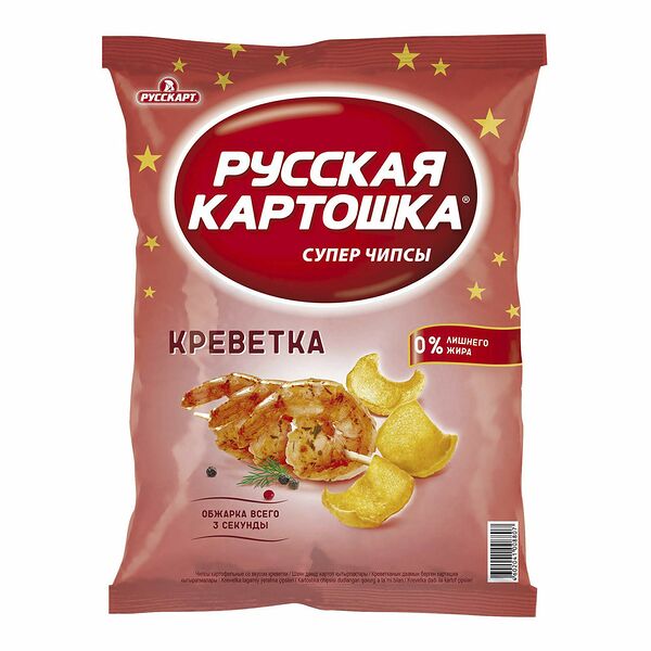 Чипсы картофельные Русская Картошка со вкусом креветки