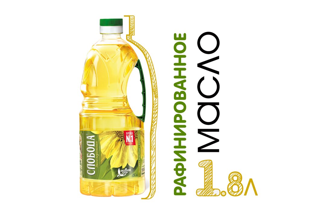 

Масло подсолнечное Слобода рафинированное 1.8 л