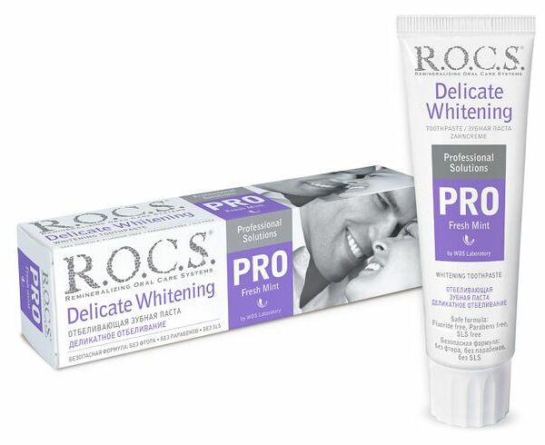 Зубная паста R.O.C.S. Pro Деликатное отбеливание Fresh Mint 135 г