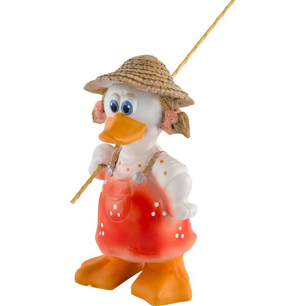 Фигура садовая Уточка рыбачка, 22 см
