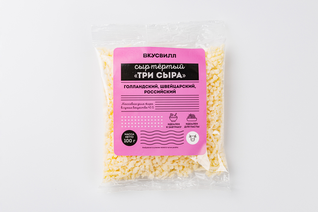 

Сыр "Три сыра" тертый ВкусВилл