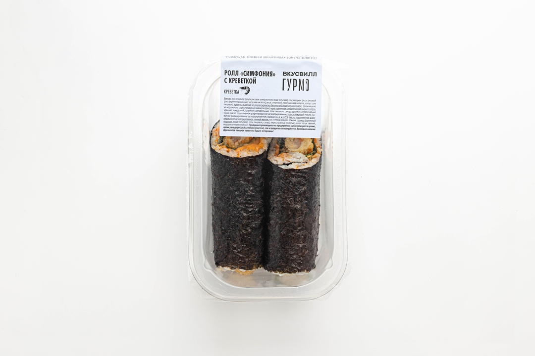 

Ролл ВкусВилл Гурмэ Симфония с креветкой, 180 г
