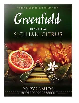 

Чай черный Greenfield Sicilian Citrus в пирамидках 20 х 1,8 г