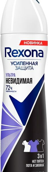 Антиперспирант-аэрозоль Rexona Ультраневидимый 72ч защиты 150мл