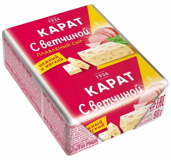 Плавленый сыр Карат с ветчиной 45%