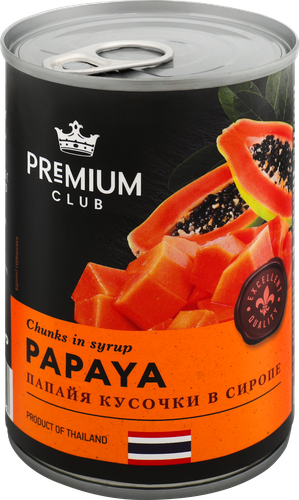 

Папайя Premium Club кусочки в сиропе 425 г