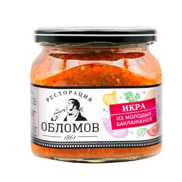 Икра из молодых баклажанов Ресторация Обломов 420г