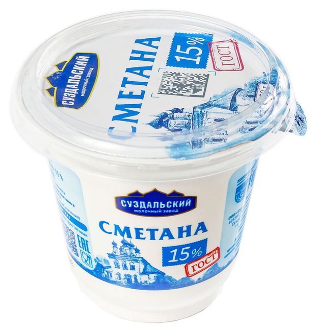 

Сметана Суздальский молочный завод 15% 250 г