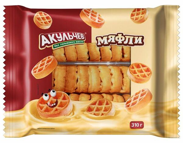Вафли Акульчев Мяфли 310г