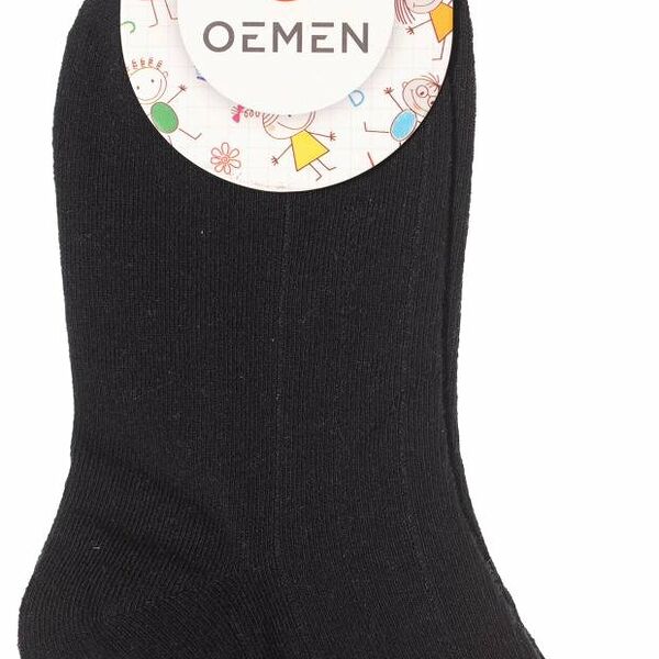 Носки детские Oemen хлопковые в рубчик черные, р. 18-20