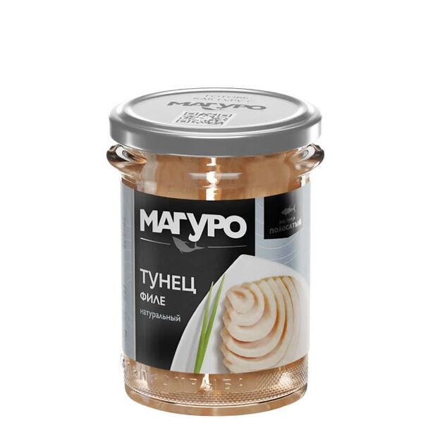 Тунец полосатый, филе натуральное, Магуро, 200 г