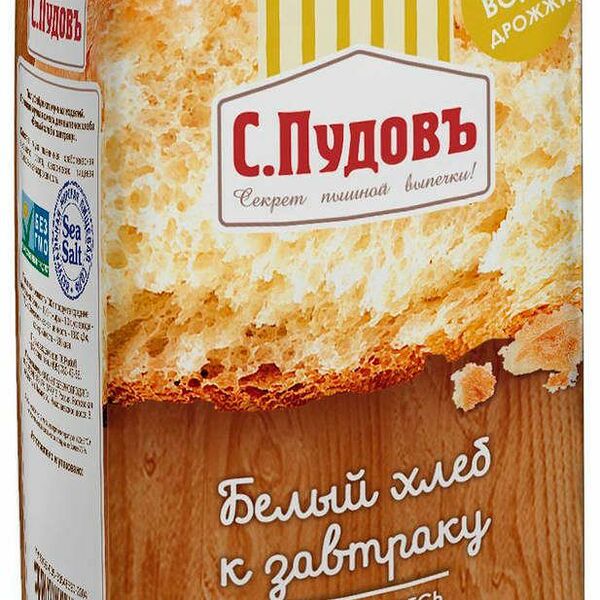 Смесь для выпечки С. Пудовъ Белый хлеб к завтраку 500 г