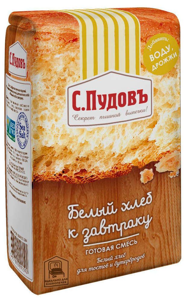 

Смесь для выпечки С. Пудовъ Белый хлеб к завтраку 500 г