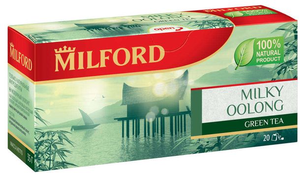 

Чай зеленый Milford Milky Oolong в пакетиках, 20 шт. 35 г