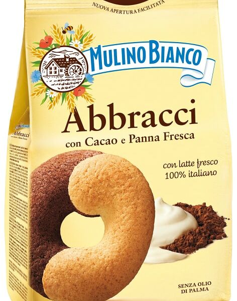 Печенье Mulino Bianco Abbracchi сдобное с какао и сливками 350г
