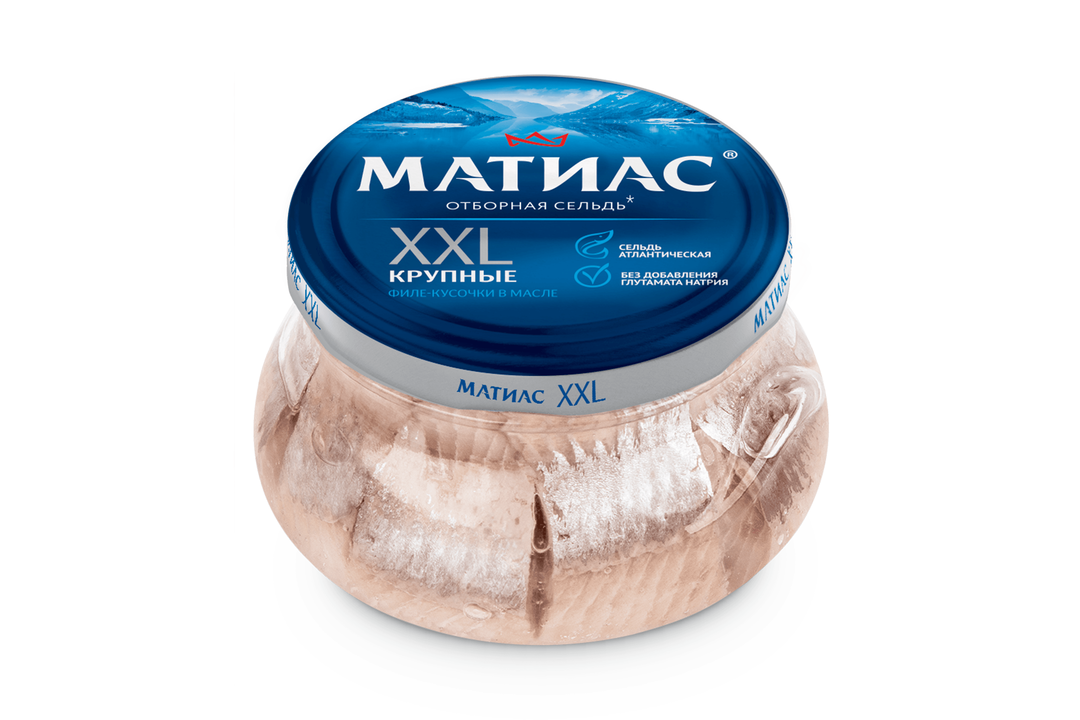 

Сельдь Матиас оригинальное филе-кусочки в масле 260 г