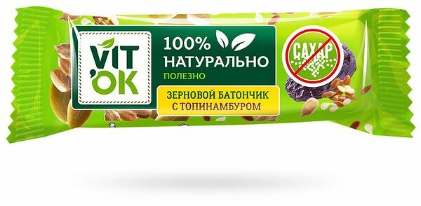 Конфета-батончик Vitok неглазированная с топинамбуром 30 г