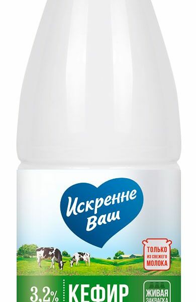 Кефир Искренне Ваш 3,2% 930 г