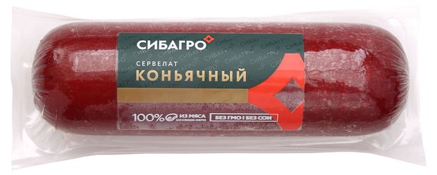 

Колбаса Сибагро Сервелат коньячный варено-копченый 350 г