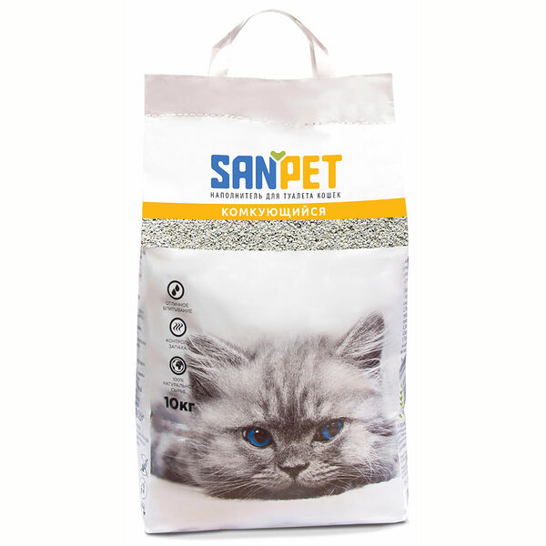 Наполнитель для кошачьего туалета, комкующийся