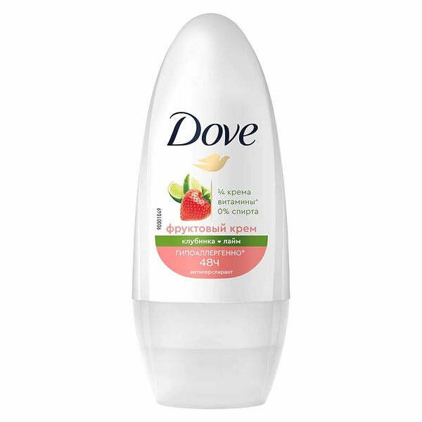 Антиперспирант роликовый Dove Фруктовый крем Клубника-лайм, 50 мл